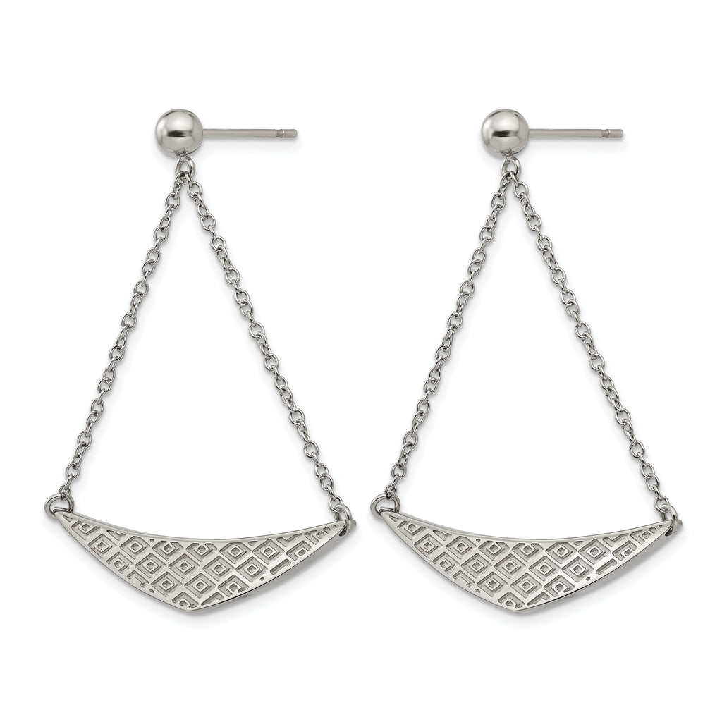 Stainless Steel Polished Drop Dangle Earrings for Women