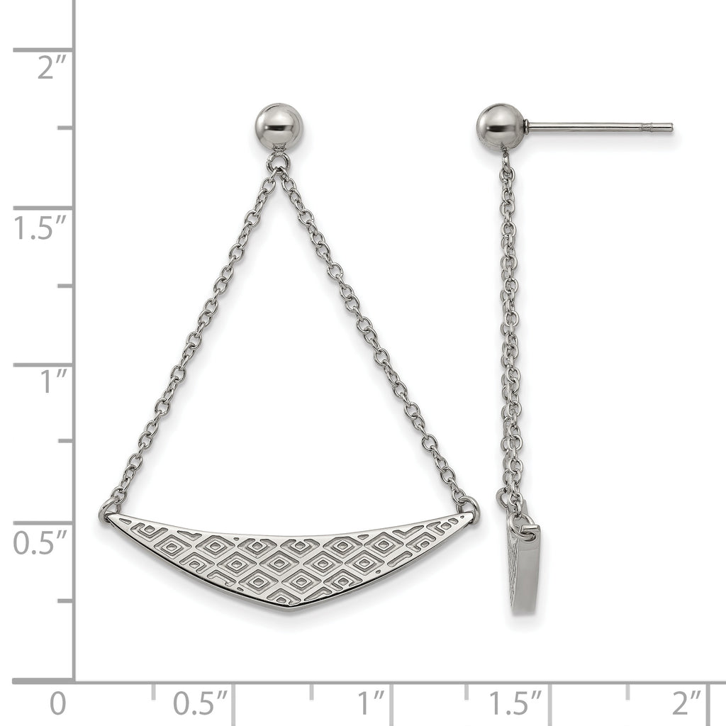 Stainless Steel Polished Drop Dangle Earrings for Women