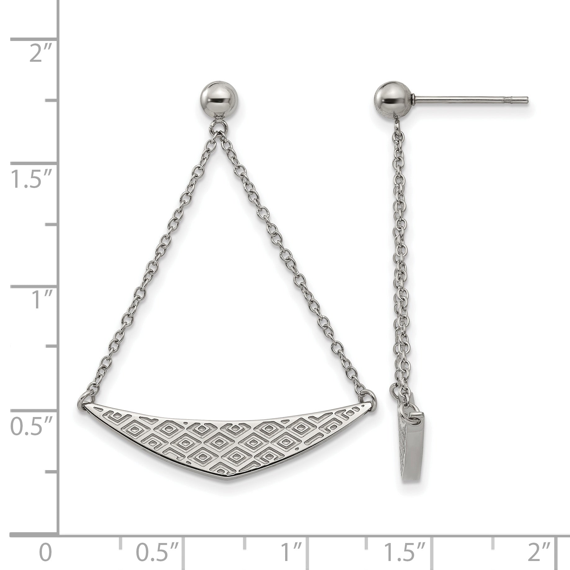 Stainless Steel Polished Drop Dangle Earrings for Women