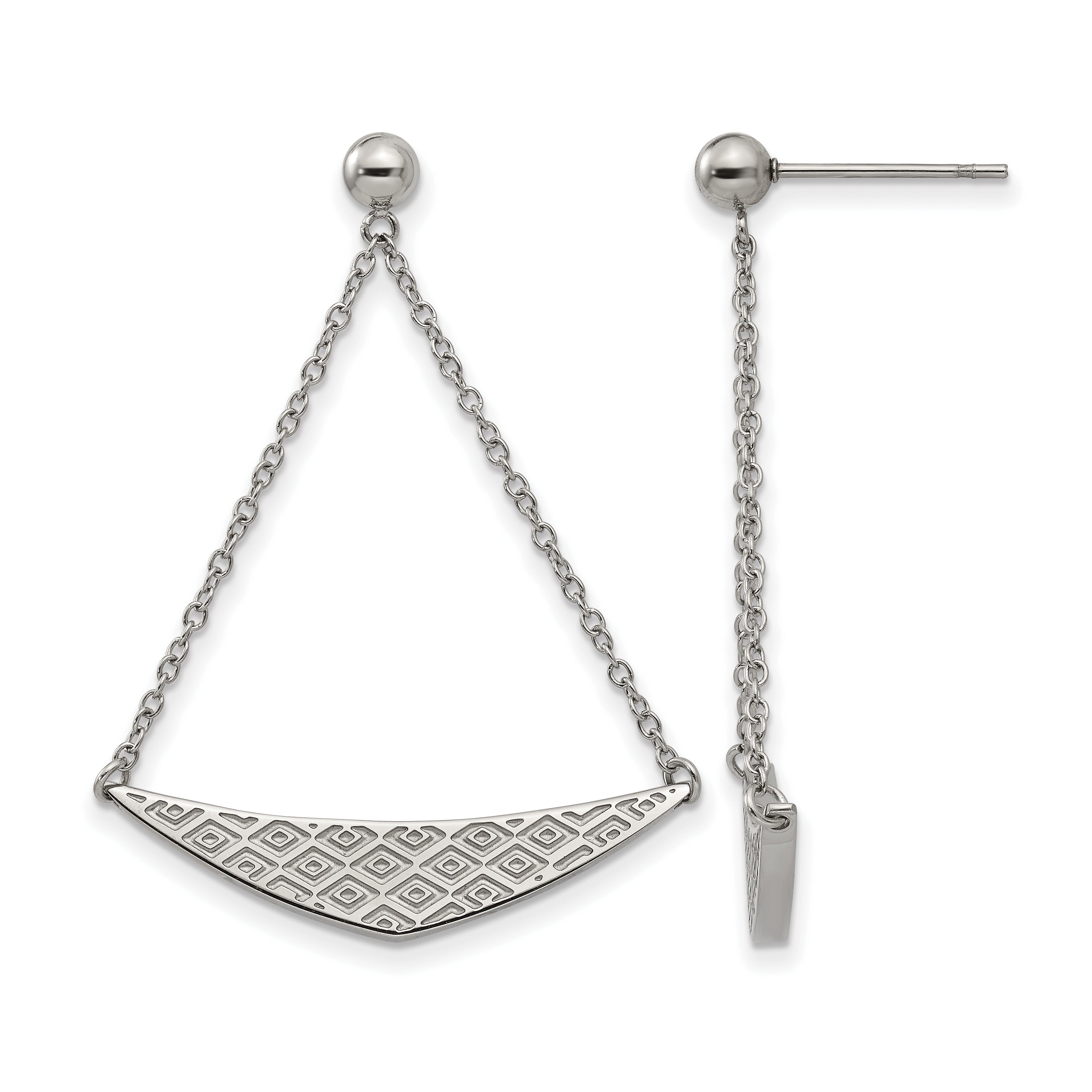 Stainless Steel Polished Drop Dangle Earrings for Women Main image