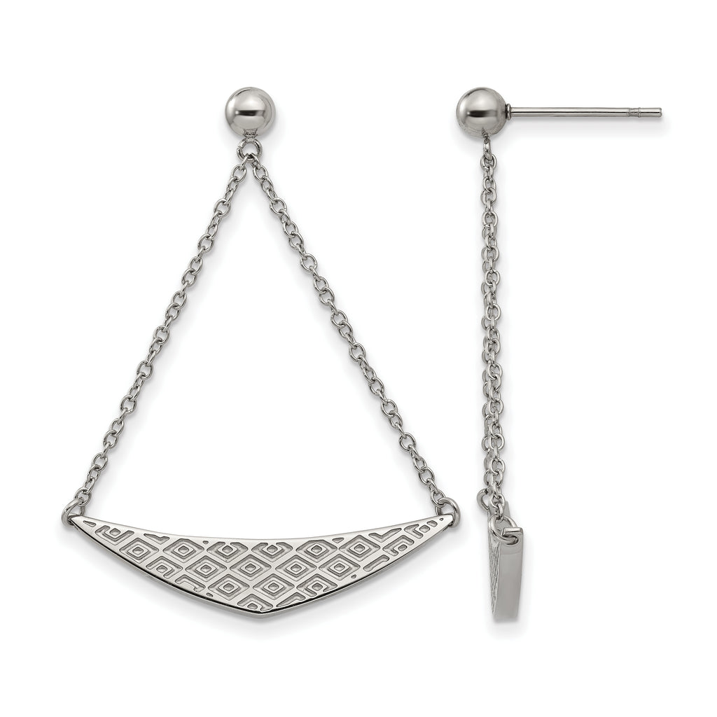 Stainless Steel Polished Drop Dangle Earrings for Women