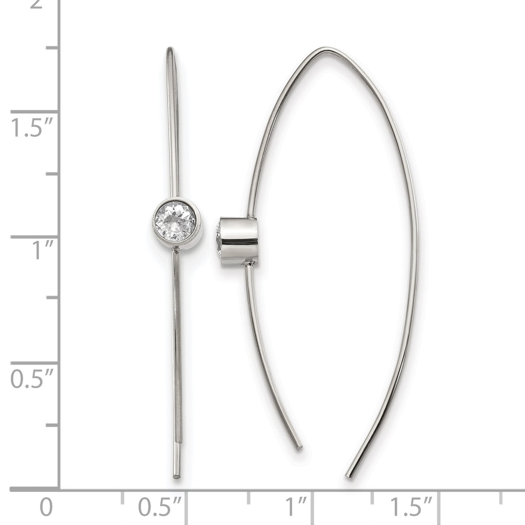 Stainless Steel Polished Threader Earrings for Women