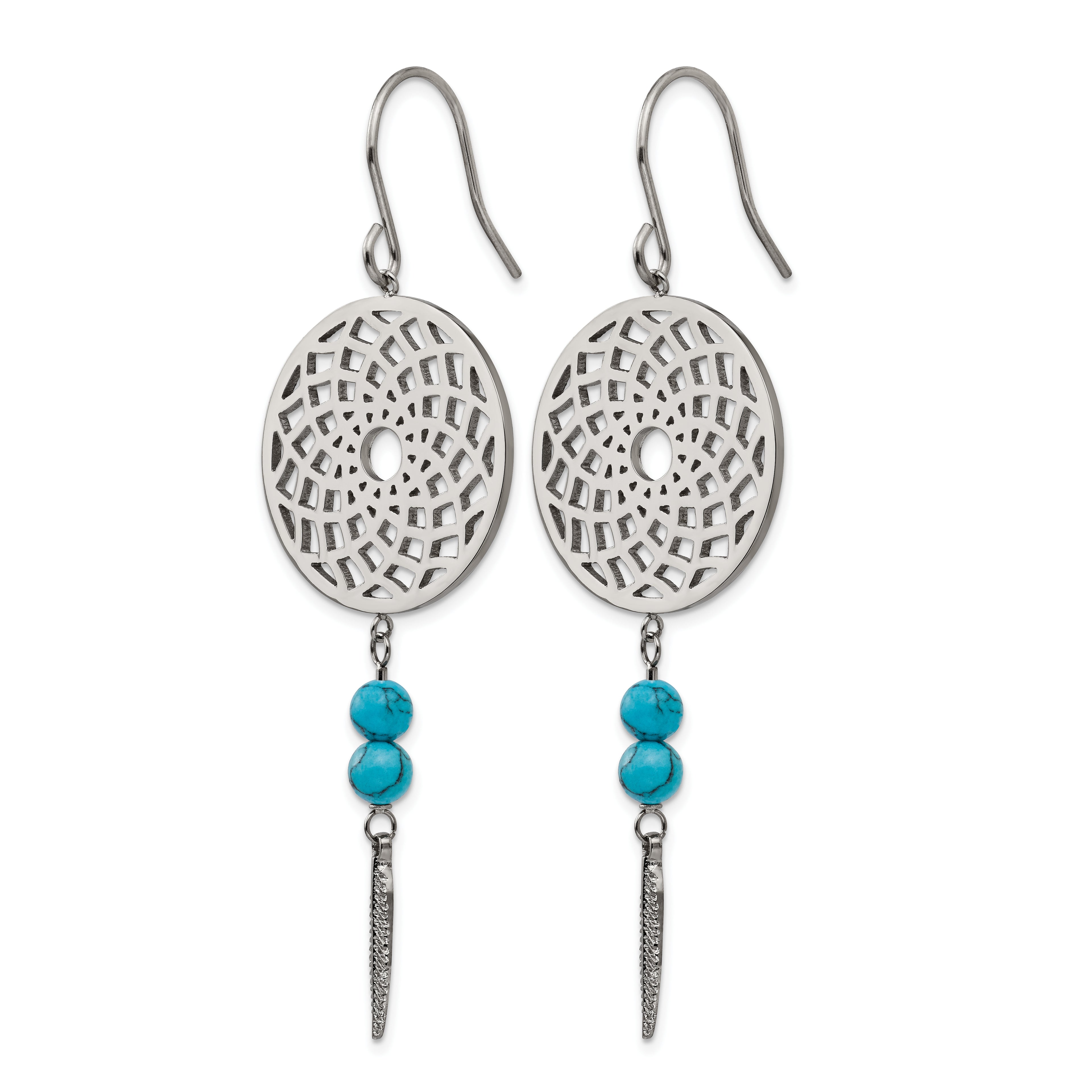 Stainless Steel Polished Drop Dangle Earrings for Women