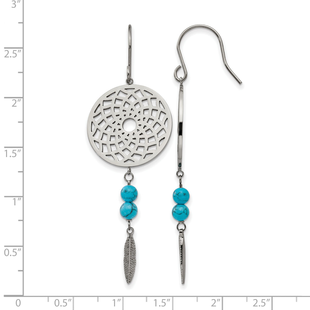 Stainless Steel Polished Drop Dangle Earrings for Women