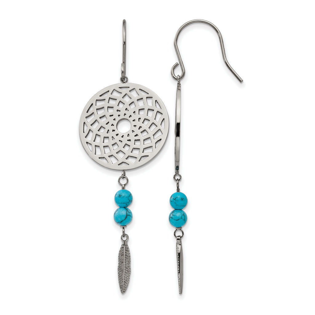 Stainless Steel Polished Drop Dangle Earrings for Women