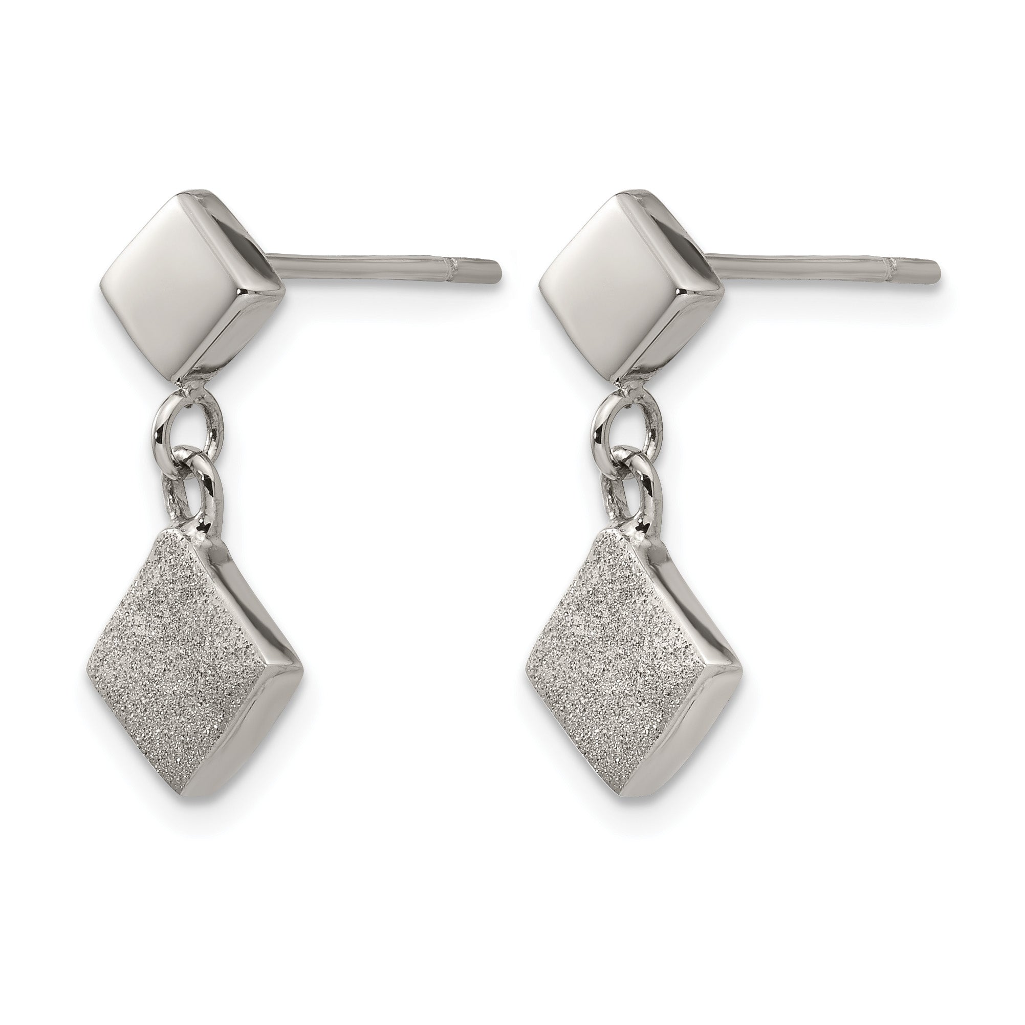Stainless Steel Polished Drop Dangle Earrings for Women