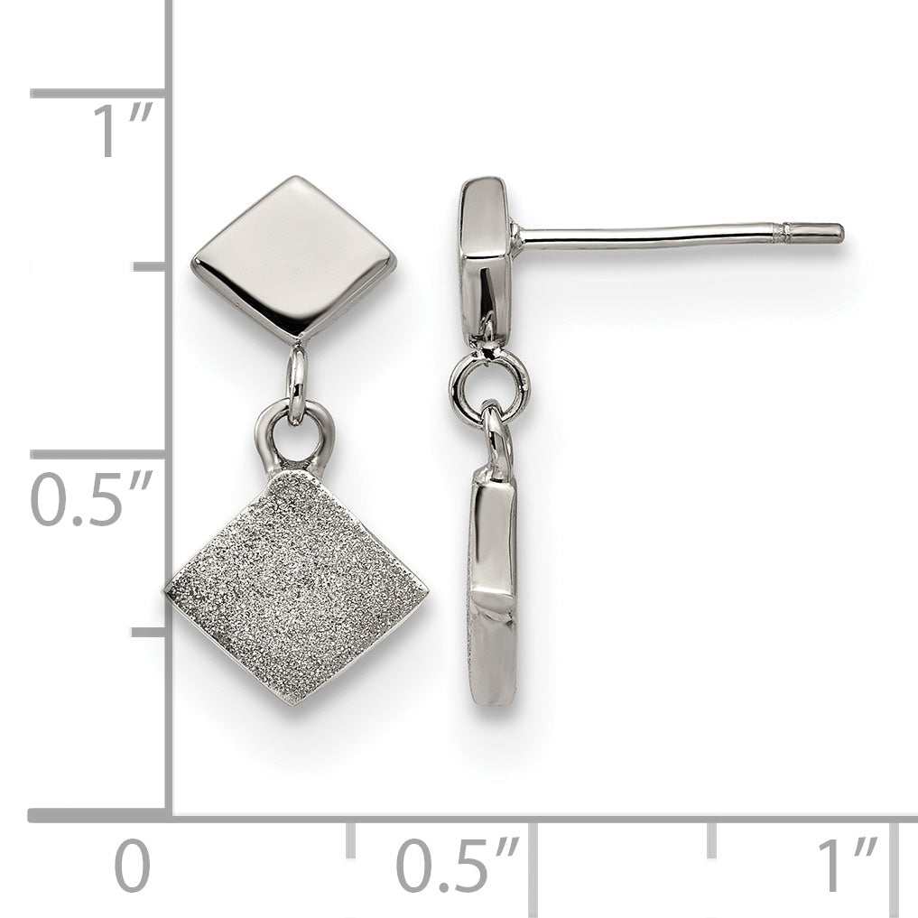 Stainless Steel Polished Drop Dangle Earrings for Women