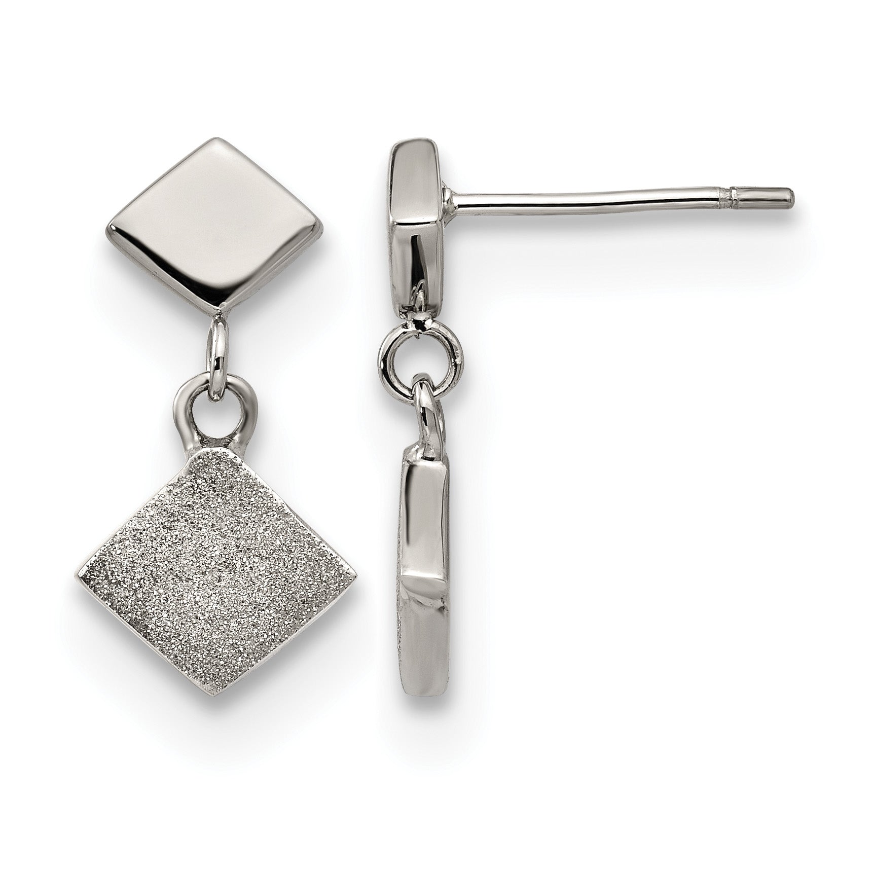 Stainless Steel Polished Drop Dangle Earrings for Women