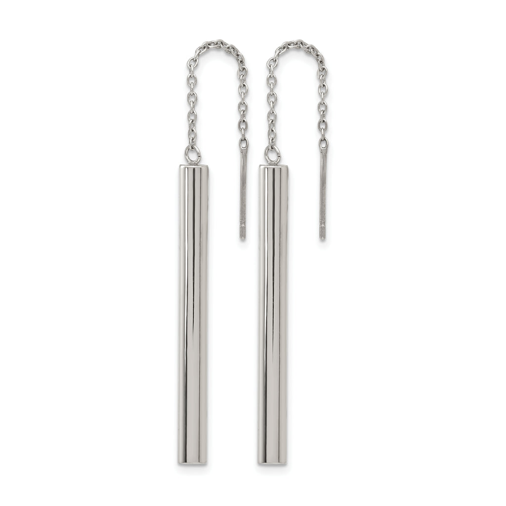 Stainless Steel Polished Threader Earrings for Women