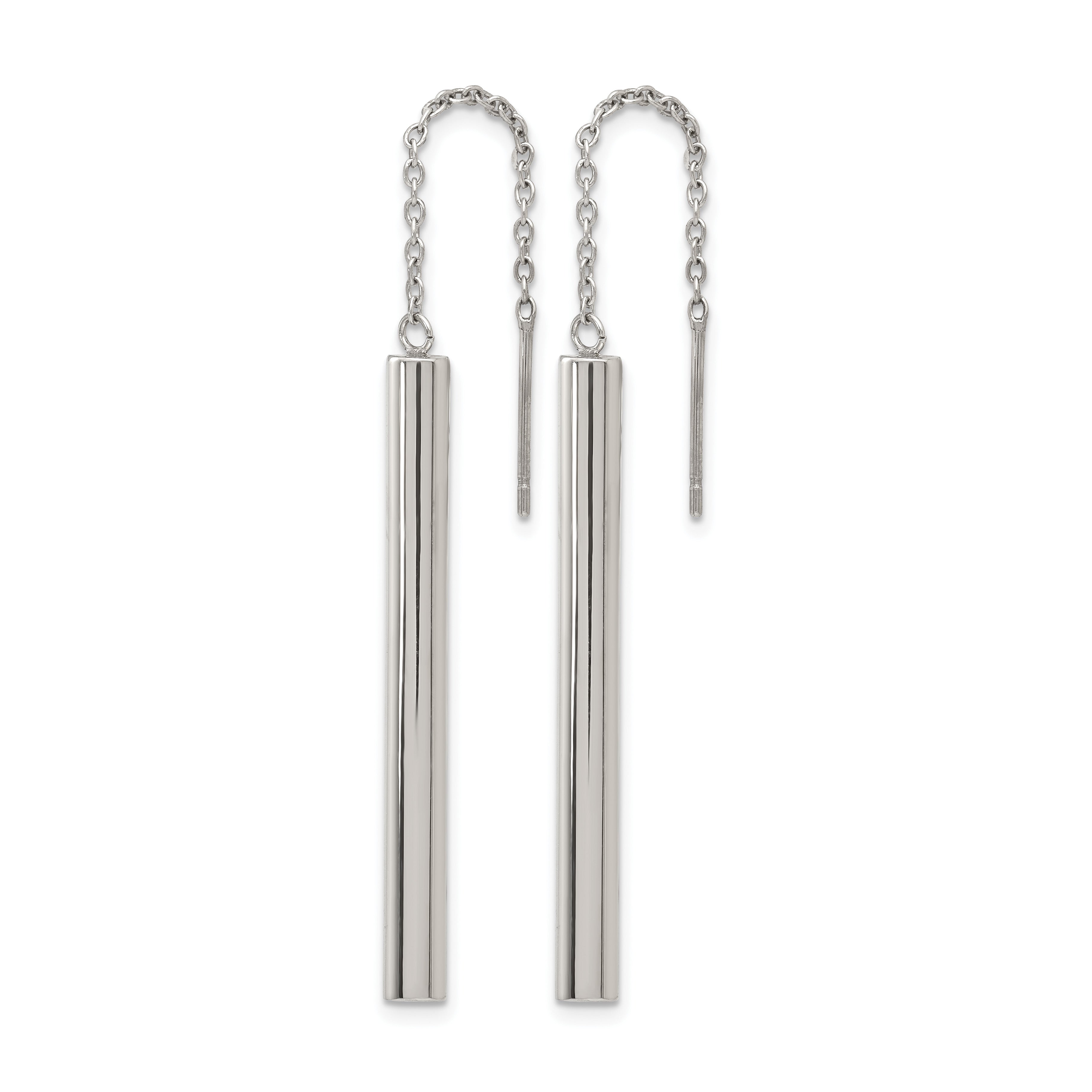 Stainless Steel Polished Threader Earrings for Women