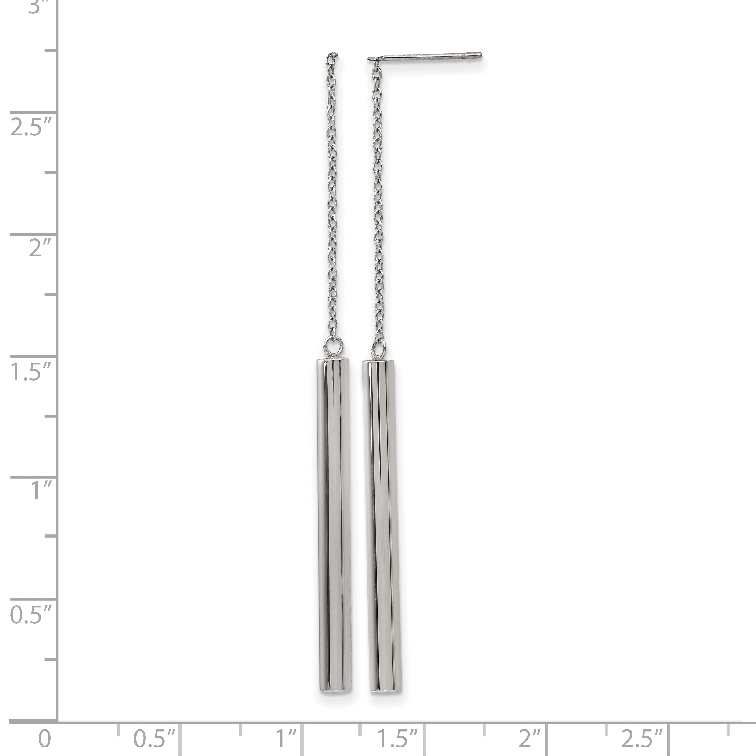 Stainless Steel Polished Threader Earrings for Women