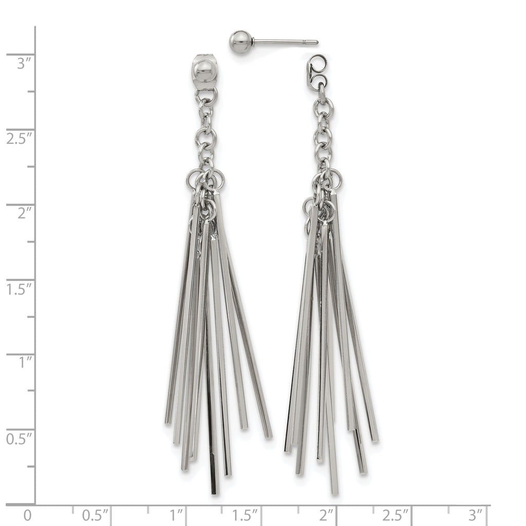 Stainless Steel Polished Drop Dangle Earrings for Women