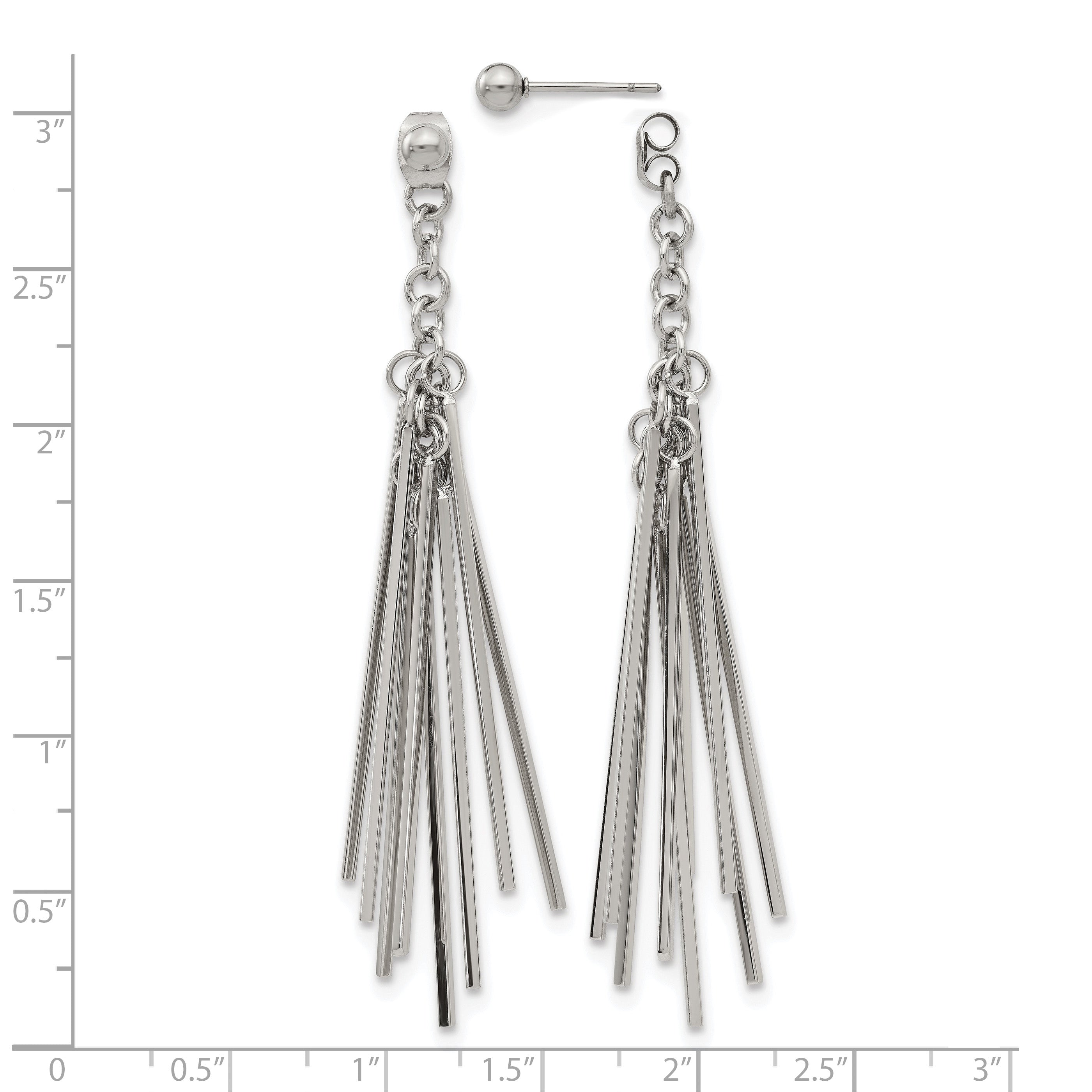 Stainless Steel Polished Drop Dangle Earrings for Women