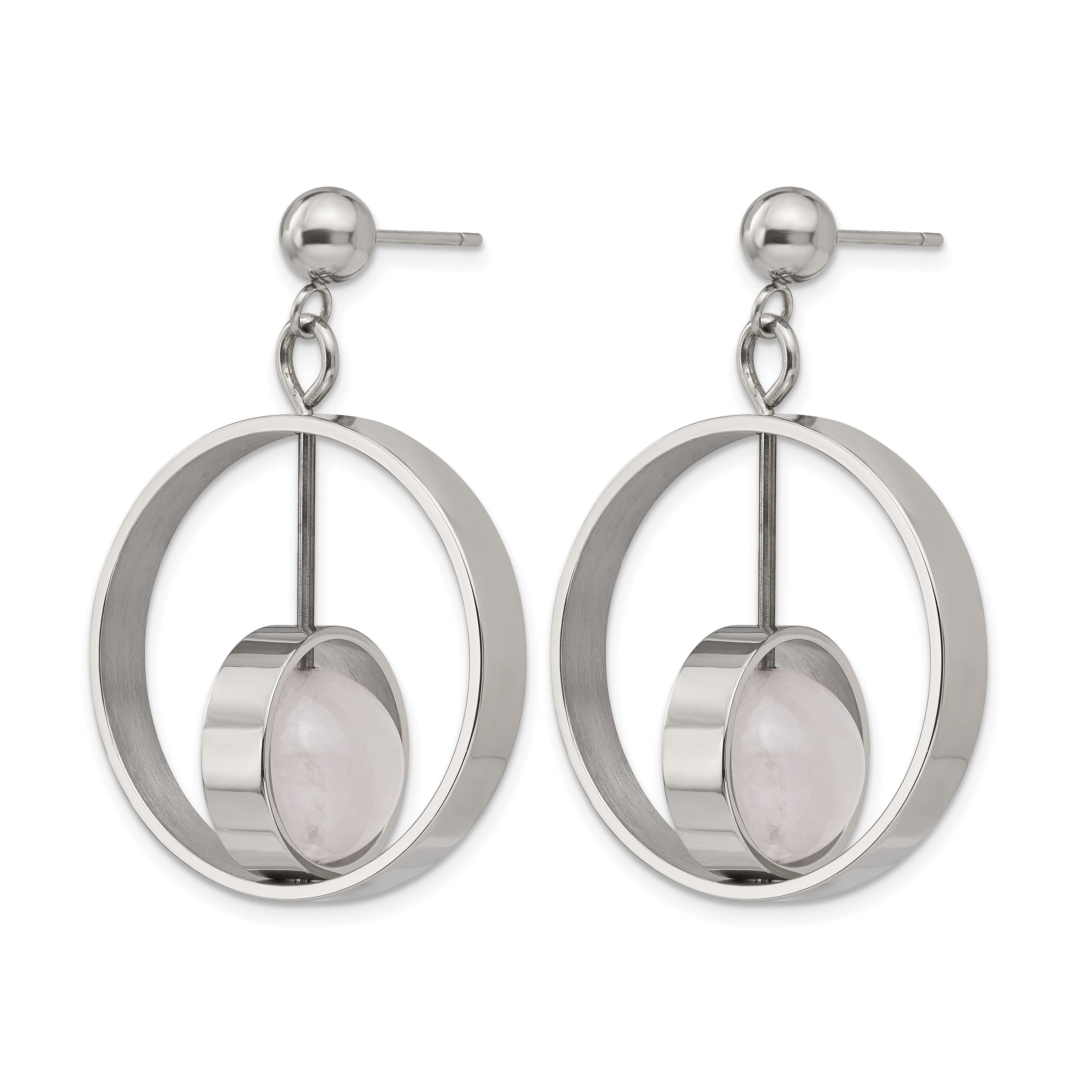 Stainless Steel Polished Drop Dangle Earrings for Women Secondary image
