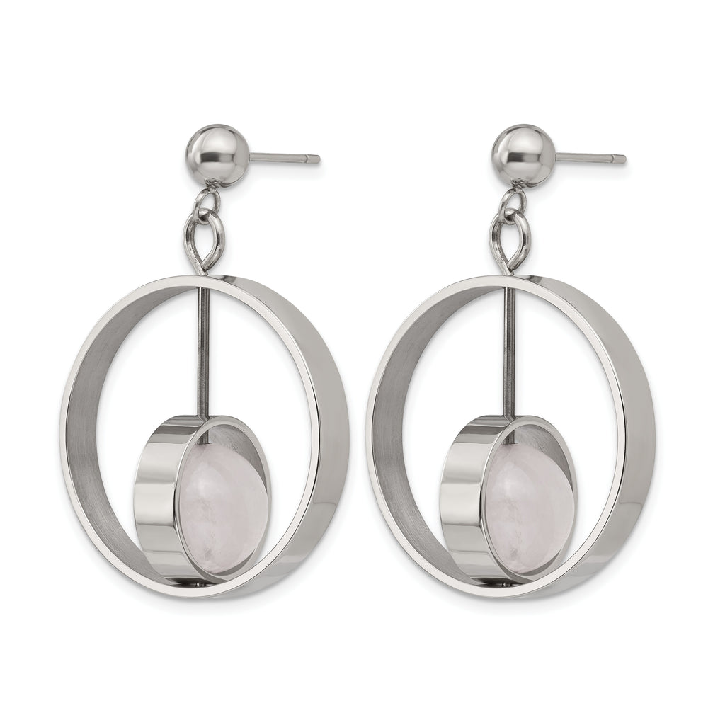 Stainless Steel Polished Drop Dangle Earrings for Women