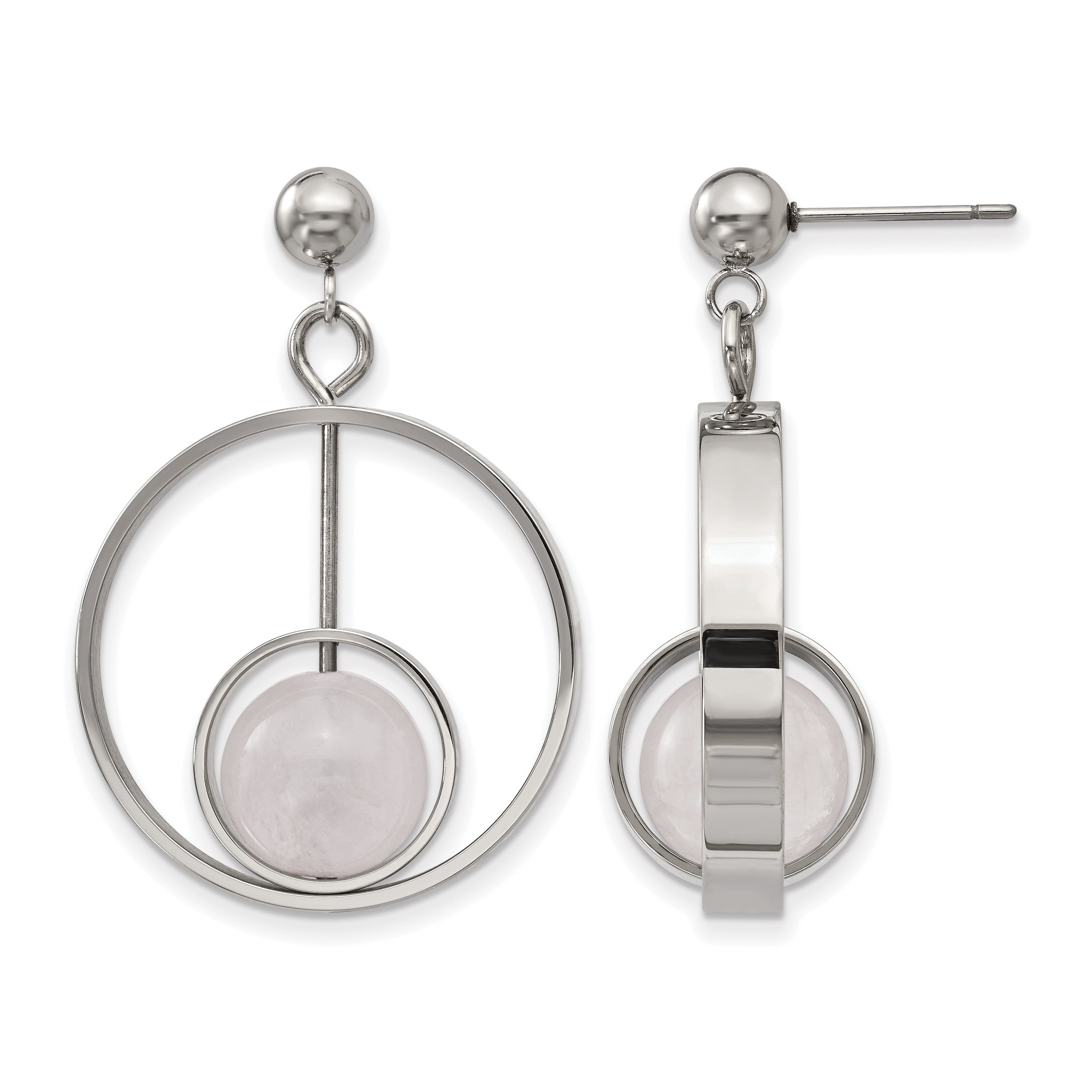 Stainless Steel Polished Drop Dangle Earrings for Women Main image