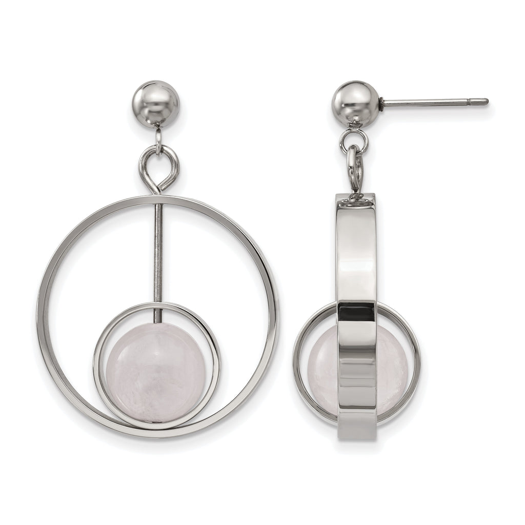 Stainless Steel Polished Drop Dangle Earrings for Women