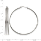 Stainless Steel Polished Hoop Earrings for Women