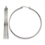 Stainless Steel Polished Hoop Earrings for Women