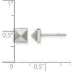 Stainless Steel Polished Button Earrings