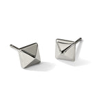 Stainless Steel Polished Button Earrings