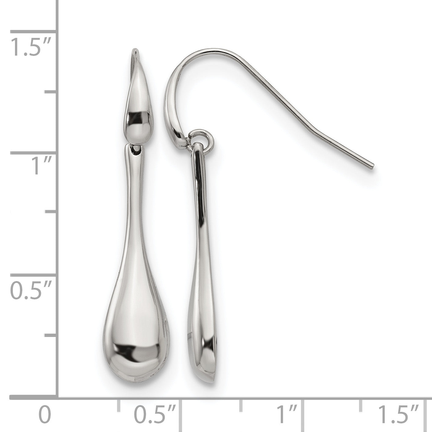 Stainless Steel Polished Drop Dangle Earrings for Women