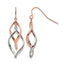Stainless Steel Rose Gold-Tone Polished Drop Dangle Earrings for Women