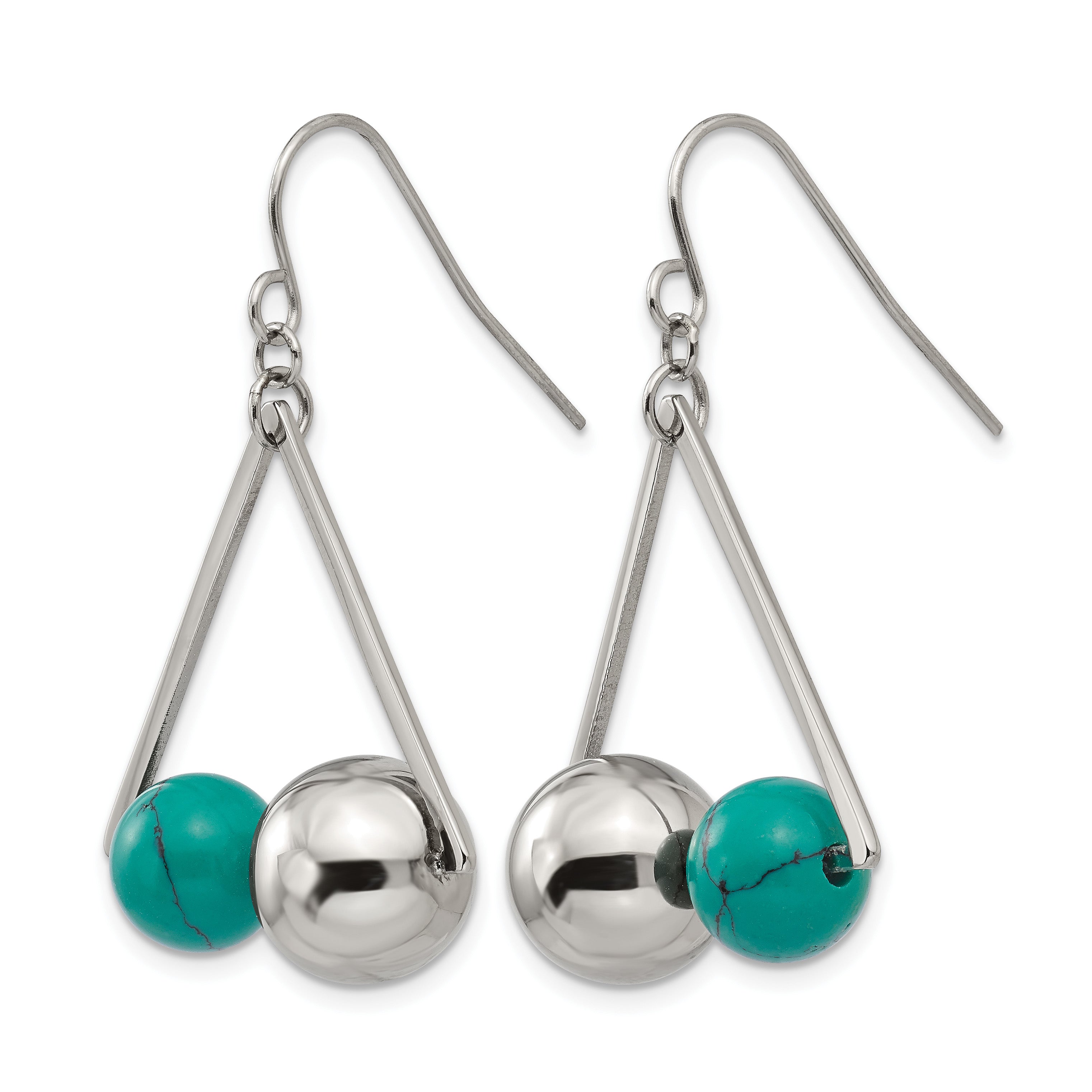 Stainless Steel Polished Drop Dangle Earrings for Women Secondary image