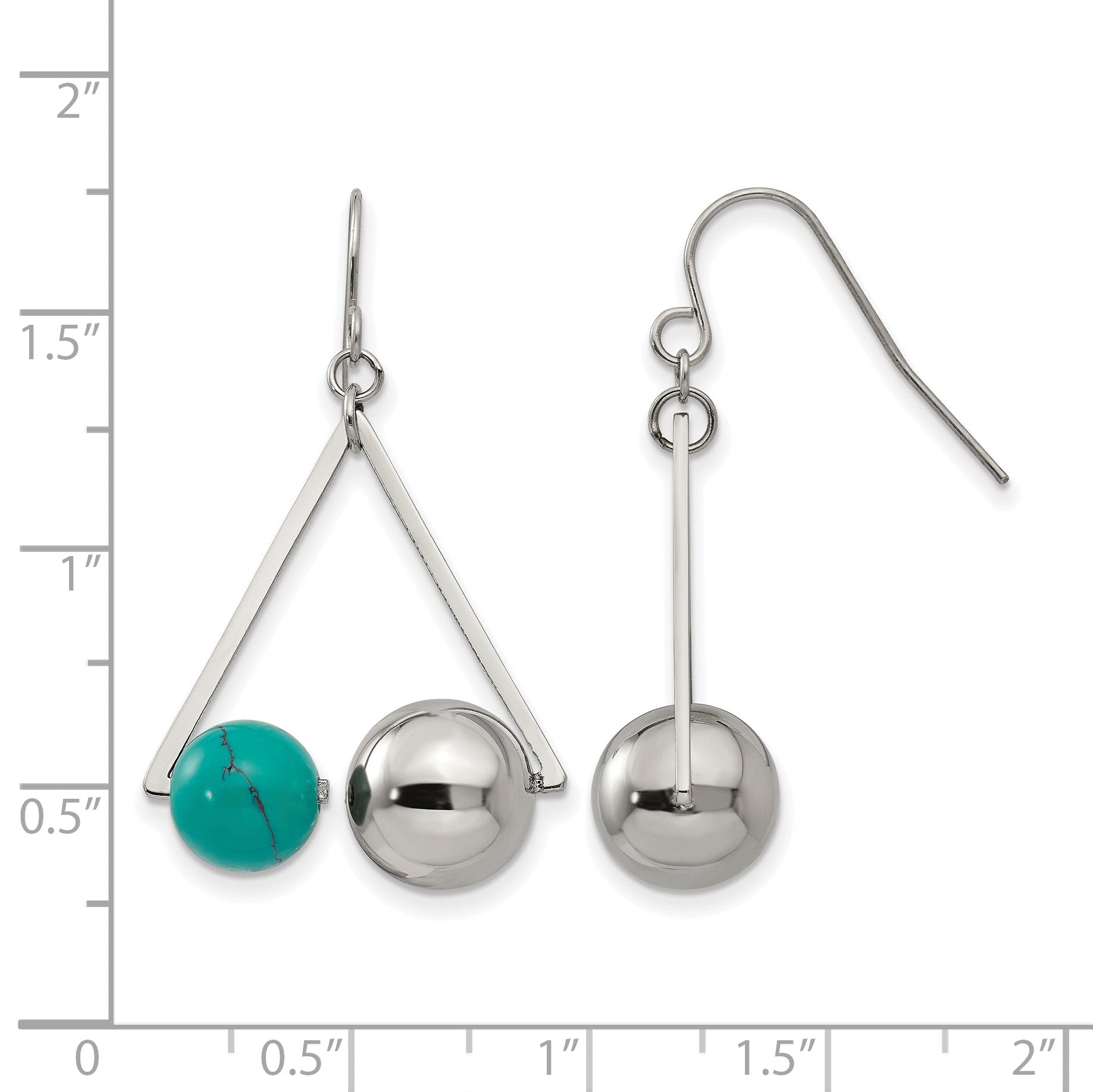 Stainless Steel Polished Drop Dangle Earrings for Women