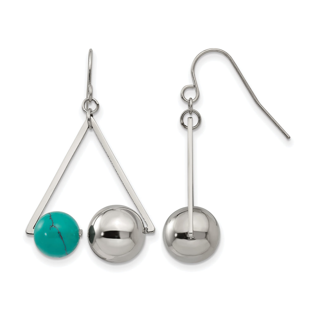 Stainless Steel Polished Drop Dangle Earrings for Women