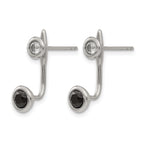 Stainless Steel Polished Cubic Zirconia Drop Dangle Earrings for Women