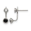 Stainless Steel Polished Cubic Zirconia Drop Dangle Earrings for Women