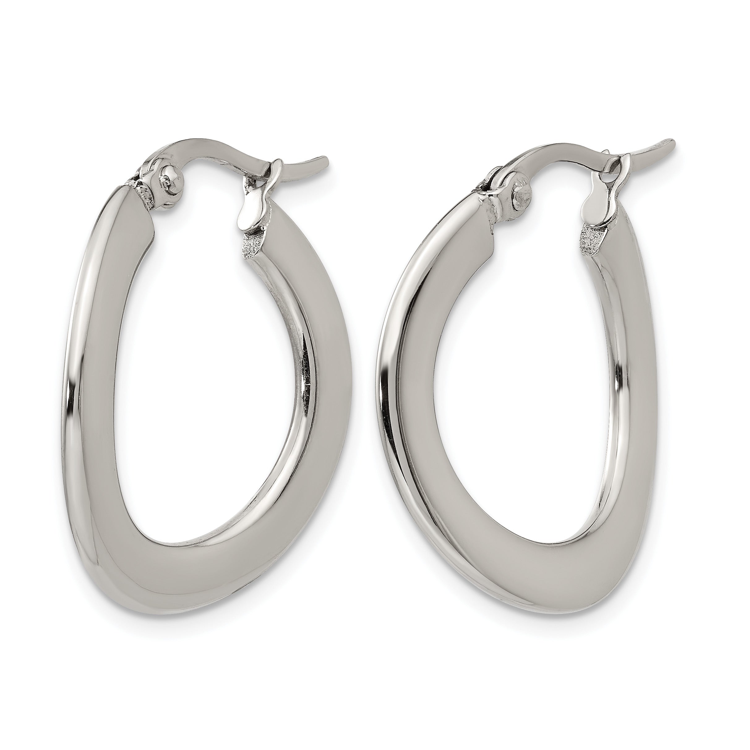 Stainless Steel Polished Hoop Earrings for Women Secondary image