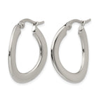 Stainless Steel Polished Hoop Earrings for Women