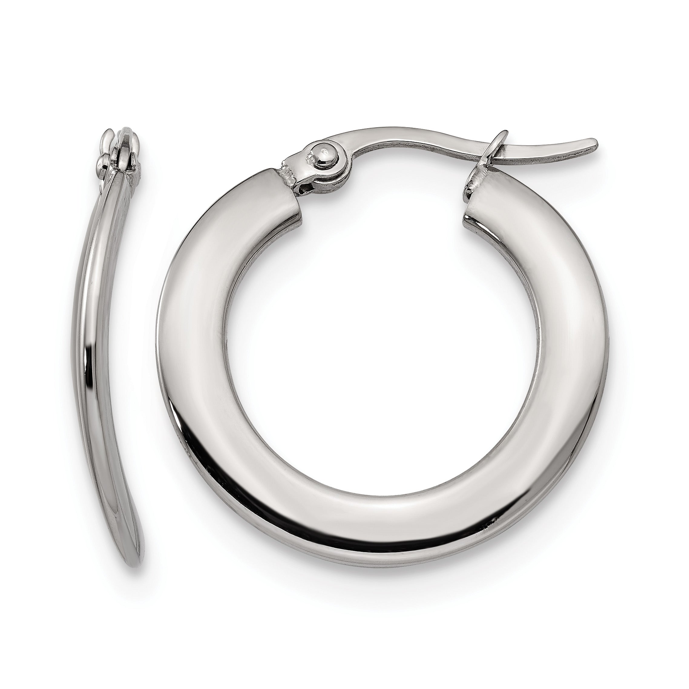 Stainless Steel Polished Hoop Earrings for Women Main image