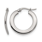 Stainless Steel Polished Hoop Earrings for Women