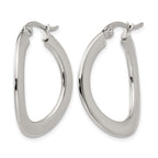 Stainless Steel Polished Hoop Earrings for Women