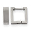 Stainless Steel Brushed Square Huggie Hoop Earrings
