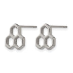 Stainless Steel Polished Button Earrings