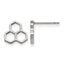 Stainless Steel Polished Button Earrings