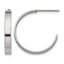 Stainless Steel Polished C-Hoop Earrings for Women