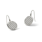 Stainless Steel Polished Flower Drop Dangle Earrings for Women