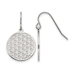 Stainless Steel Polished Flower Drop Dangle Earrings for Women