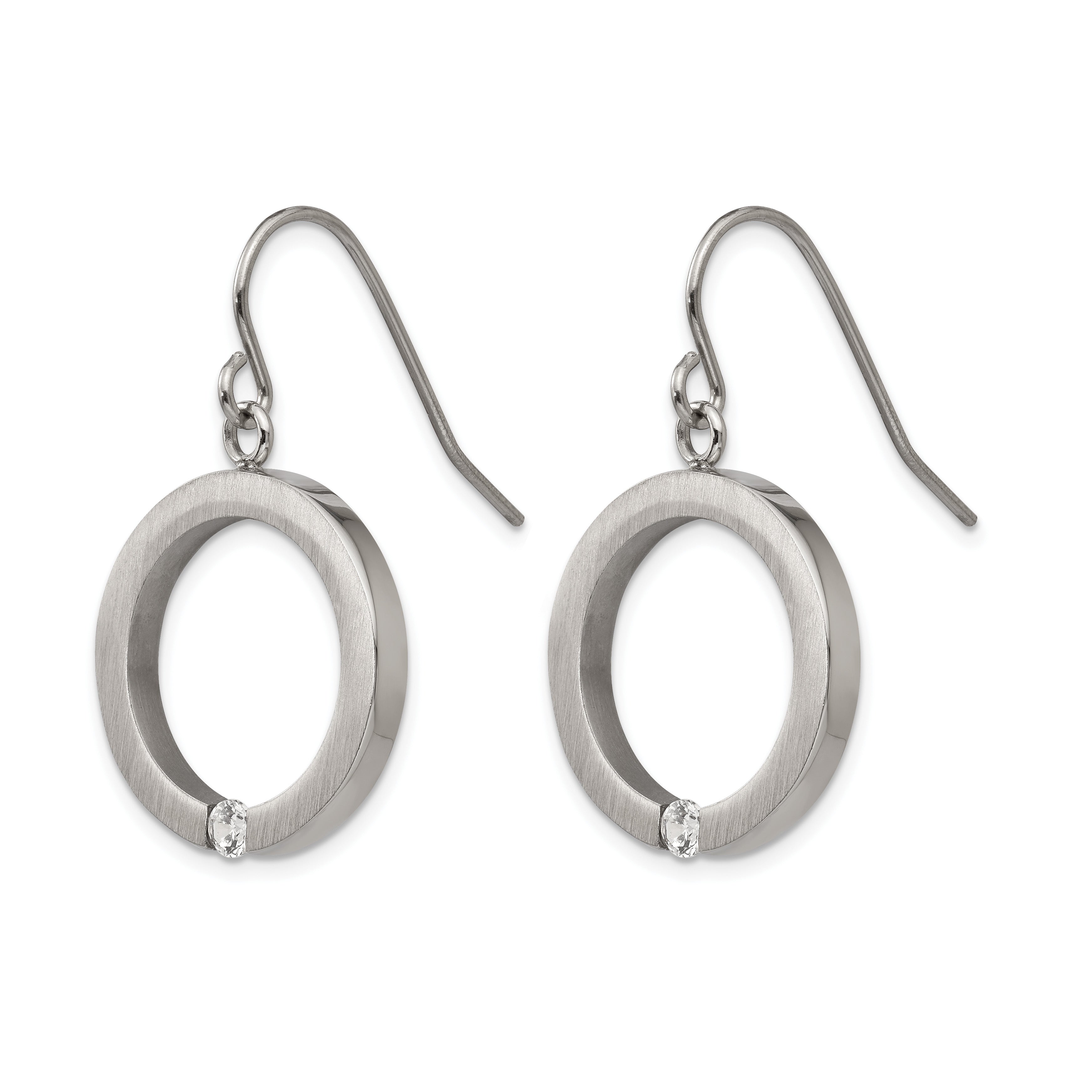 Stainless Steel Polished Drop Dangle Earrings for Women Secondary image