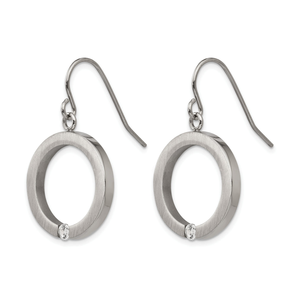 Stainless Steel Polished Drop Dangle Earrings for Women