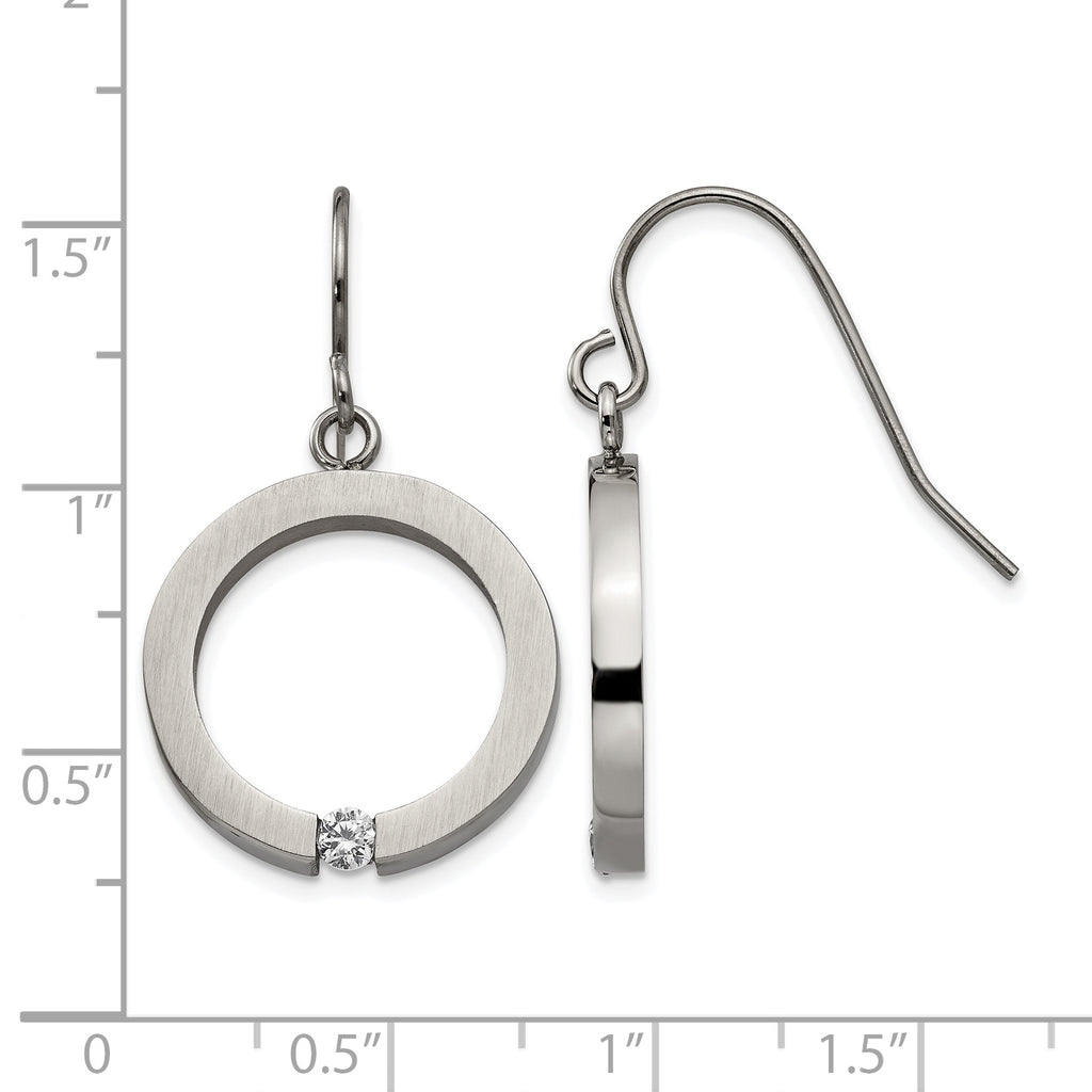 Stainless Steel Polished Drop Dangle Earrings for Women