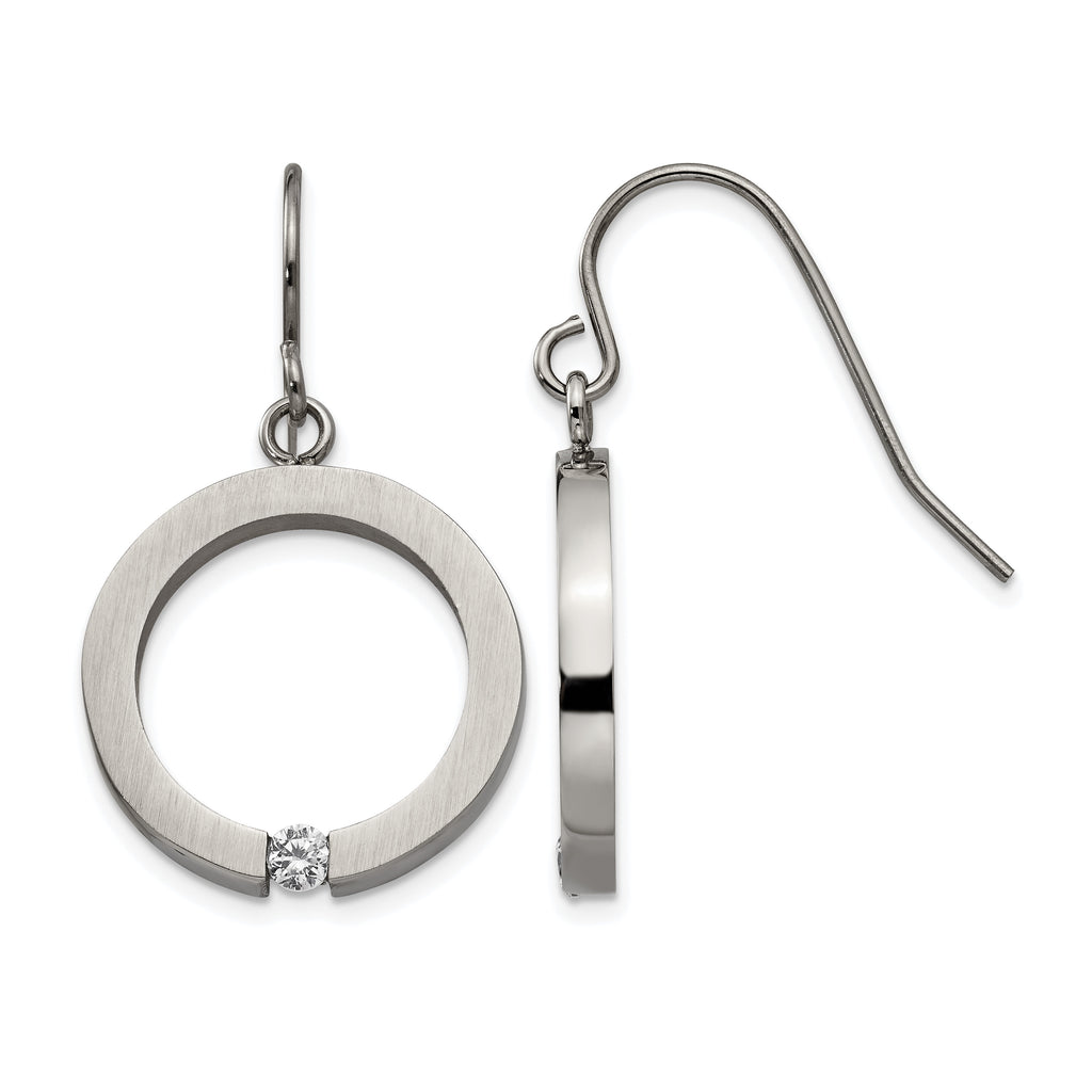 Stainless Steel Polished Drop Dangle Earrings for Women