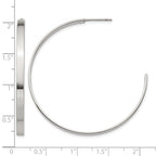 Stainless Steel Polished C-Hoop Earrings for Women