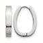 Stainless Steel Polished Hinged Huggie Hoop Earrings for Women