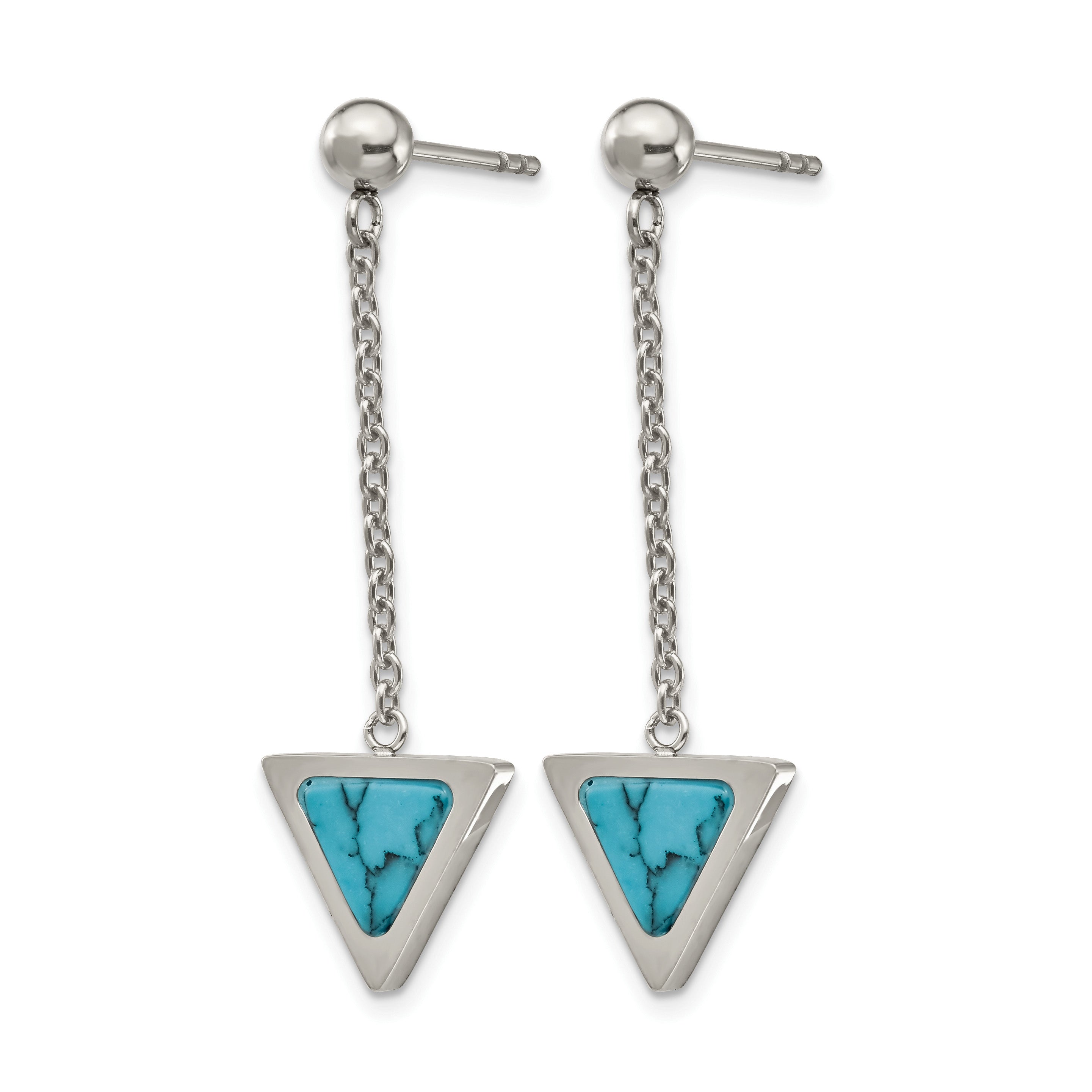 Stainless Steel Polished Drop Dangle Earrings for Women
